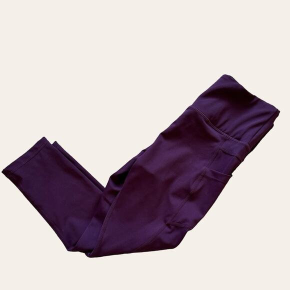 ZYIA Active Dark Purple Crop Leggings - Picture 2 of 5